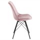 ACT NORDIC Eris Esszimmerstuhl - Altrosa/Schwarzer Stoff/Metall