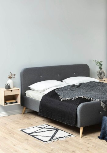 ACT NORDIC Century sängbord - ekfaner, med 1 lda, kan hängas