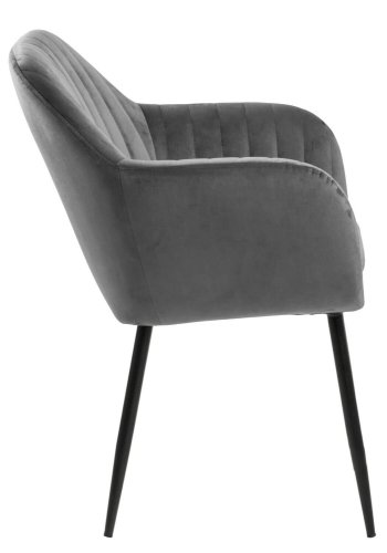 ACT NORDIC Emilia Sessel - dunkelgrau/schwarzer Stoff/Metall, mit Armlehnen