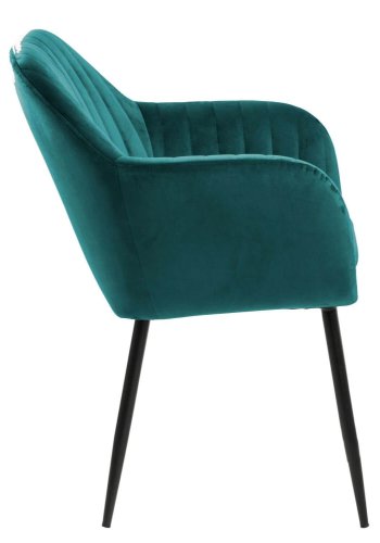 ACT NORDIC Emilia Sessel - flaschengrün/schwarzer Stoff/Metall, mit Armlehnen