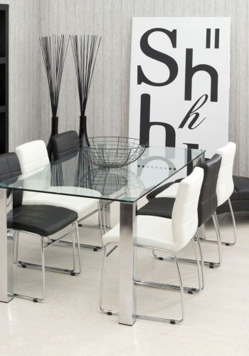 ACT NORDIC Edge Spisebord - Glassplate, glass, rektangulrt, (75x180x90)