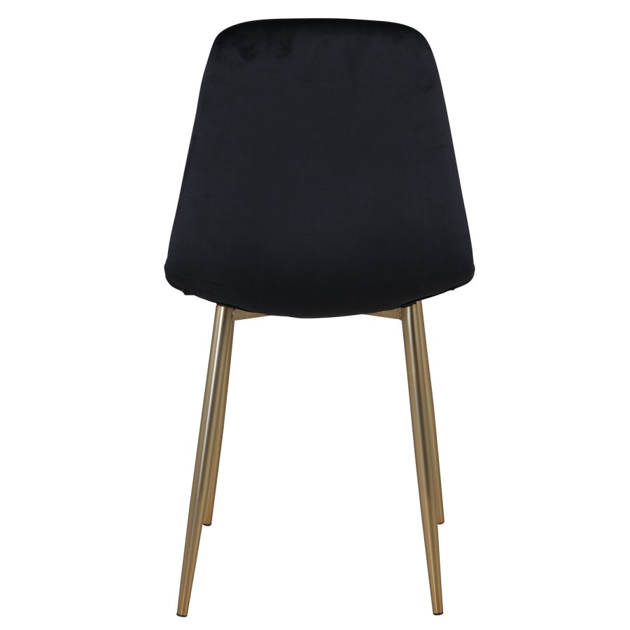 VENTURE DESIGN Polar spisebordstol - svart velour og messing folie metall