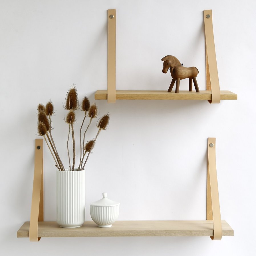 NocNoi Harre Vig vghylde - olieret egetr m. natur lderstrop, 50-100