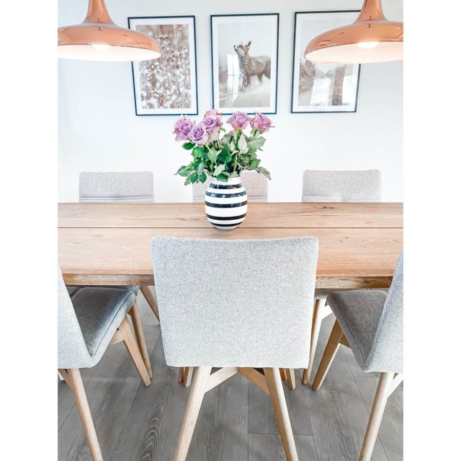 NocNoi Ven spisebordsstol - grt stof/egetr