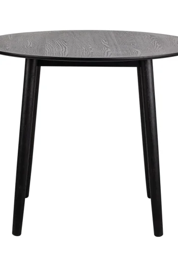 NORDLYS Tradisjonelt spisebord, rundt - svart furu (90)