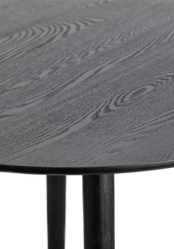 NORDLYS Tradisjonelt spisebord, rundt - svart furu (90)