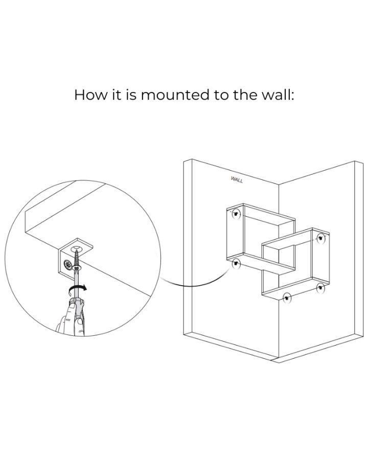 NORDVRK Ringvegghylle, Sonoma eik