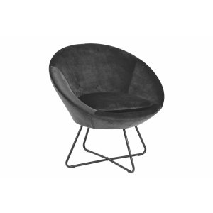 ACT NORDIC Center ftölj - mörkgr / svart tyg / metall, med armstöd