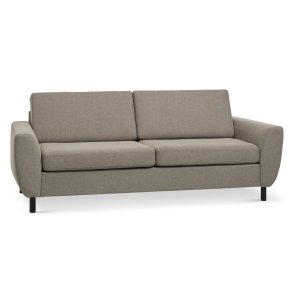 Wendy 2,5-sits soffa - antilop beige polyestertyg och svart trä