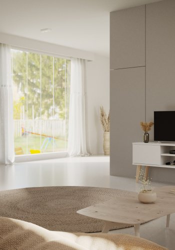 KOCOT Toronto kommode, m. 3 drer og 3 hyller - hvit bketre