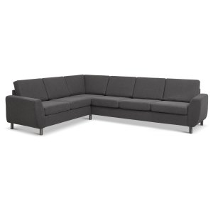 Wendy set 7 corner hjrnesofa - antracitgr polyester stof og brstet aluminium