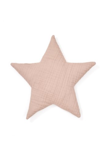 KAVE HOME Laily stjerneformet, rosa pute laget av 100 % kologisk bomull, 30 x 30 cm