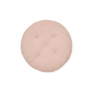 KAVE HOME Laily gulvpude til brn, rund - lyserd bomuld (30)