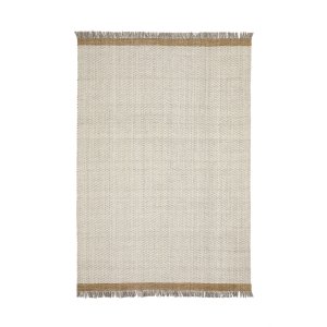 KAVE HOME Arpe beige jute jacquardteppe 160 x 230cm