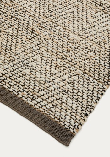 KAVE HOME Arpe beige jute jacquardteppe 160 x 230cm