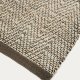 KAVE HOME Arpe beige jute jacquardteppe 160 x 230cm