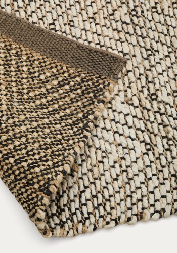 KAVE HOME Arpe beige jute jacquardteppe 160 x 230cm