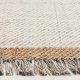 KAVE HOME Brina gulvt�ppe, m. sildebensm�nster, rektangul�r - beige jacquard-uld (300x200)