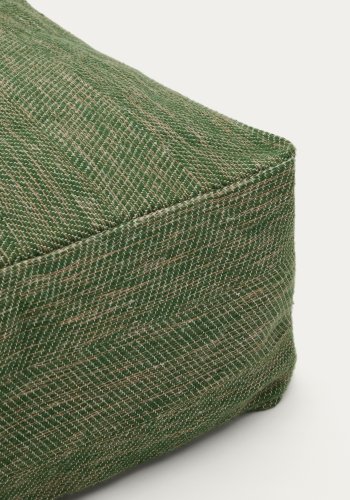 KAVE HOME Puff Vedell 100 % PET grnn 60 x 60 x 30 cm
