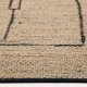  KAVE HOME Velira grafisk gulvtppe, rektangulr - natur jute (160x230)