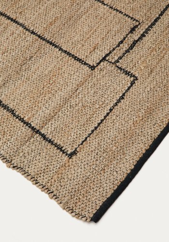  KAVE HOME Grafisk teppe Velira i jute 200 x 300 cm