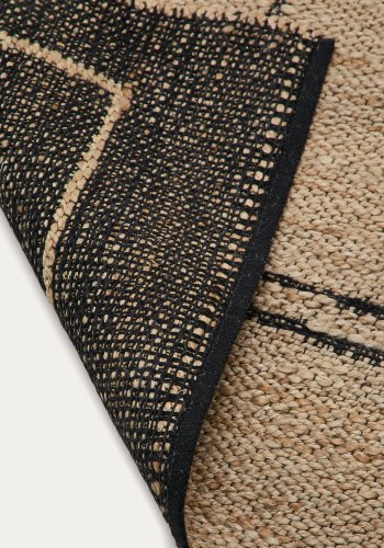  KAVE HOME Grafisk teppe Velira i jute 200 x 300 cm