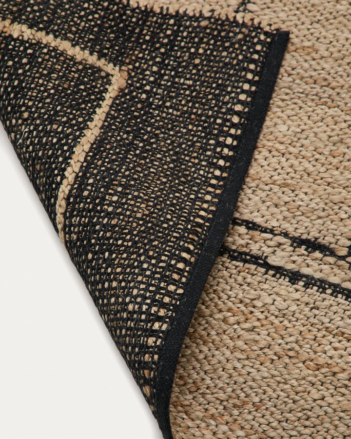  KAVE HOME Grafisk teppe Velira i jute 200 x 300 cm