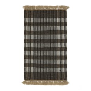  KAVE HOME Tppe Barani udendrs gulvtppe, rektangulr - brun og sort polypropylen (60x90)