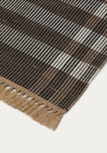  KAVE HOME Tppe Barani udendrs gulvtppe, rektangulr - brun og sort polypropylen (60x90)