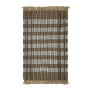 KAVE HOME Tppe Barani udendrs gulvtppe, rektangulr - brun og sort polypropylen (60x90)