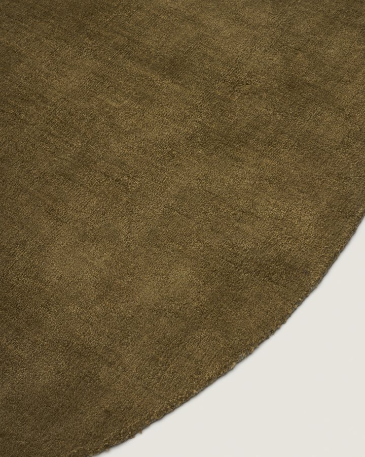 KAVE HOME Empuries gulvt�ppe, rund - gr�n syntetiske fibre (�200)