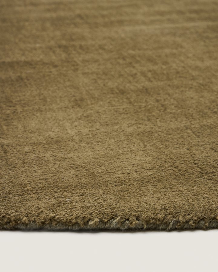 KAVE HOME Empuries gulvt�ppe, rund - gr�n syntetiske fibre (�200)