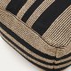 KAVE HOME Aylin puff i beige og svart jutebrodert bomull, 60 x 60 cm