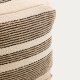 KAVE HOME Aylin puff i beige jute, brodert bomull, 60 x 60 cm