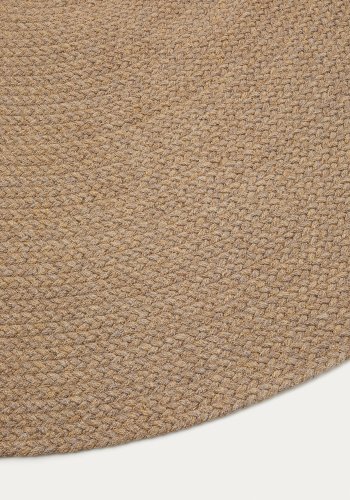  KAVE HOME Tppe Despas udendrs gulvtppe, rund - beige polypropylen (50)
