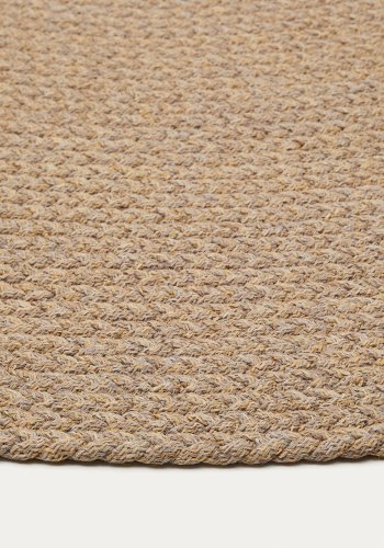  KAVE HOME Tppe Despas udendrs gulvtppe, rund - beige polypropylen (50)