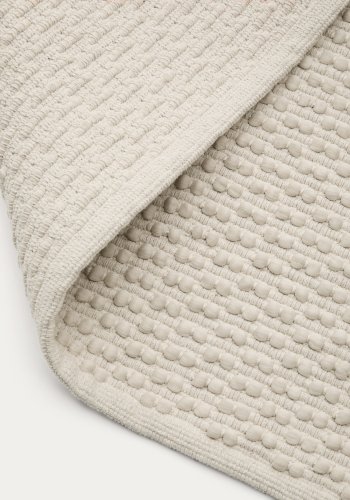 KAVE HOME Mascarell hvitt teppe laget av bomull og polyester 160 x 230 cm