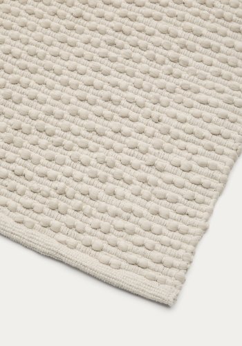 KAVE HOME Mascarell hvitt teppe laget av bomull og polyester 160 x 230 cm