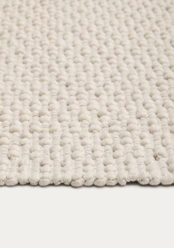 KAVE HOME Mascarell hvitt teppe laget av bomull og polyester 160 x 230 cm