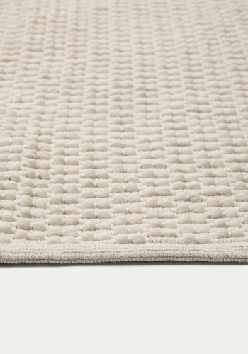 KAVE HOME Mascarell hvitt teppe laget av bomull og polyester 160 x 230 cm