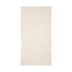 KAVE HOME Mascarell hvitt teppe laget av bomull og polyester 70 x 140 cm