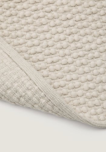 KAVE HOME Mascarell hvitt teppe laget av bomull og polyester 70 x 140 cm