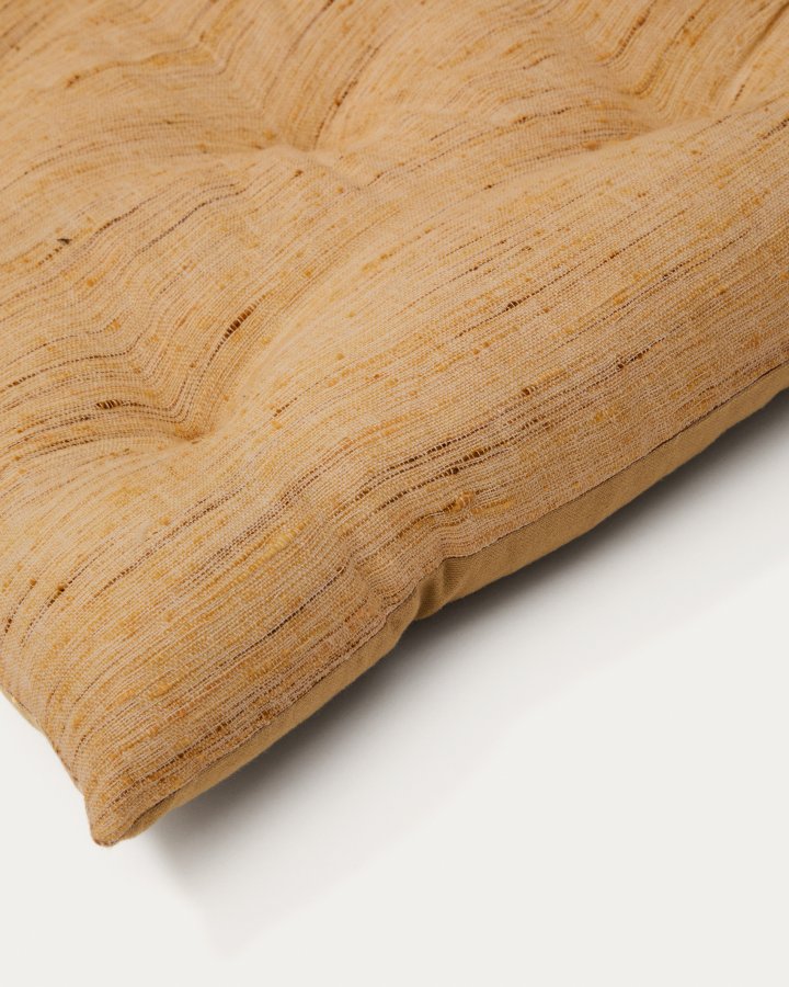 KAVE HOME Aren stolehynde, kvadratisk - sennep stof (45x45)