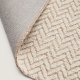 KAVE HOME Calira gulvt�ppe, rektangul�r - beige v�vet jacquard uld (300x200)