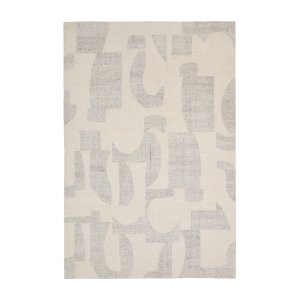 KAVE HOME Norela gulvt�ppe, rektangul�r - gr� jacquard uldblanding (300x200)