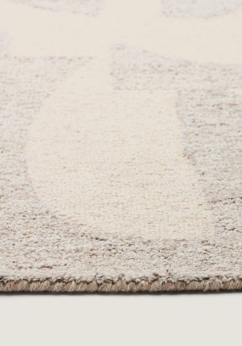 KAVE HOME Norela gulvt�ppe, rektangul�r - gr� jacquard uldblanding (300x200)