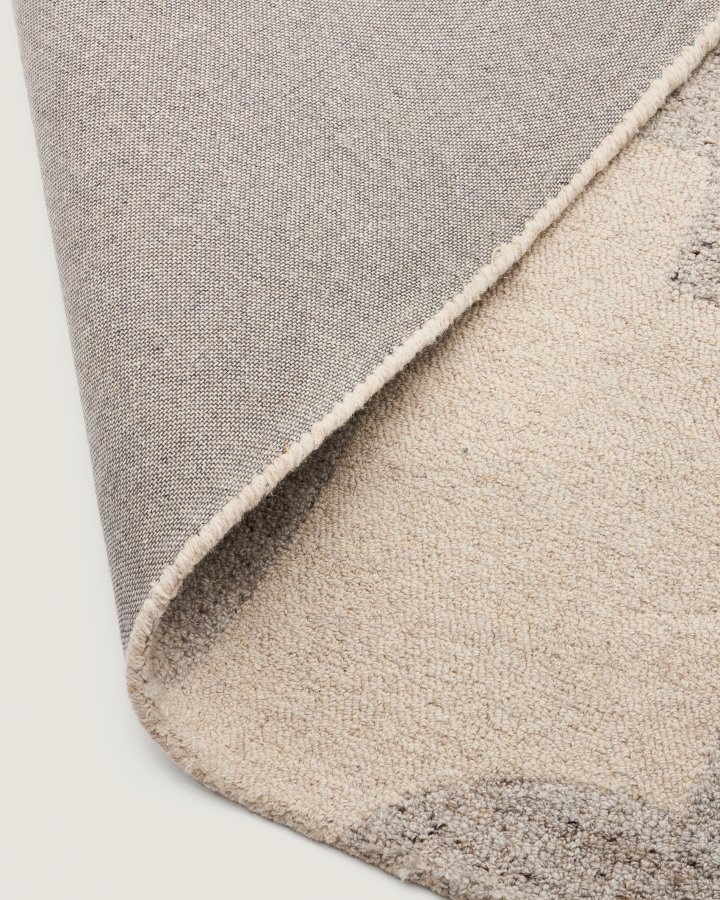 KAVE HOME Norela gulvt�ppe, rektangul�r - gr� jacquard uldblanding (300x200)