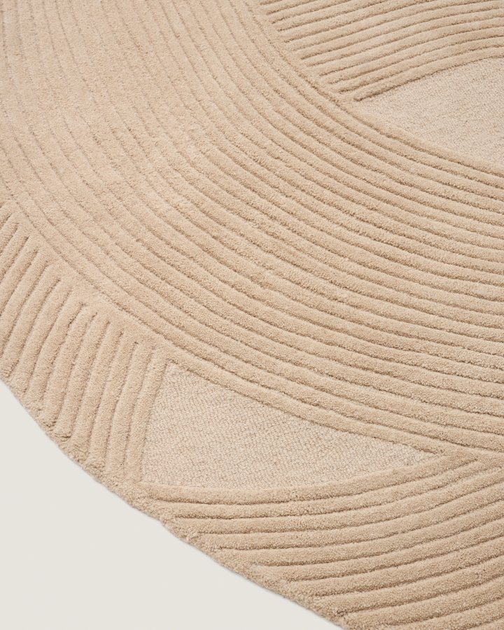 KAVE HOME Domm gulvt�ppe, organisk - beige uld (230x160)