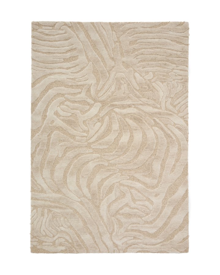 KAVE HOME Tribet gulvt�ppe, rektangul�r - zebra jacquard uld (300x200)