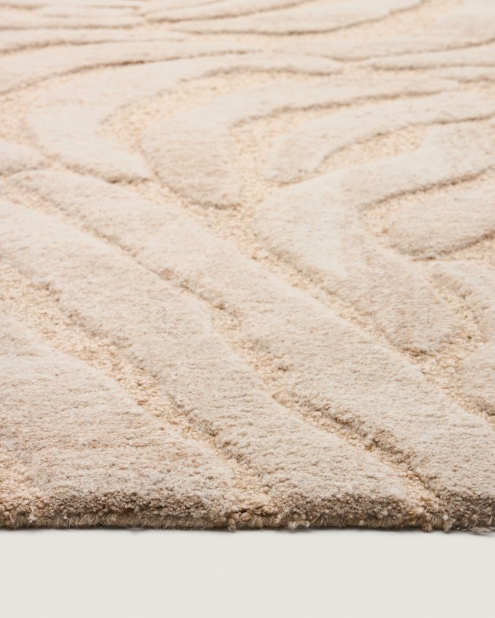 KAVE HOME Tribet gulvt�ppe, rektangul�r - zebra jacquard uld (300x200)